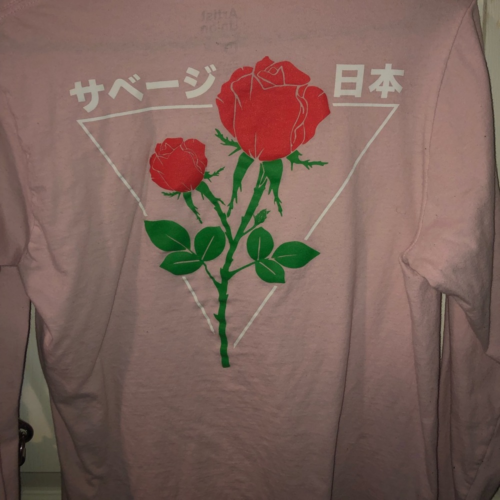 Pink long sleeve tee